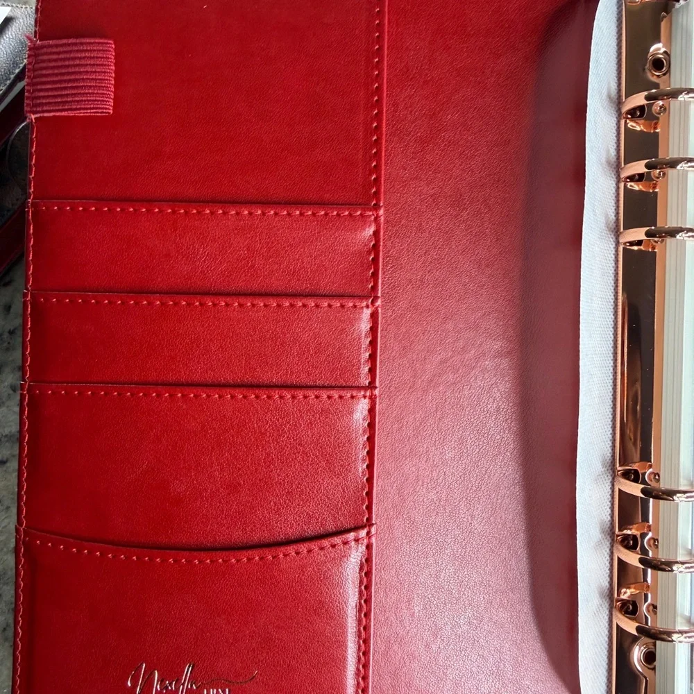 Brown Checkered A5 Planner with RED INTERIOR - Picture 8 of 15